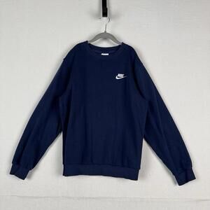 Nike Sweatshirt Youth Large Navy Blue Sportswear Club Fleece Pullover
